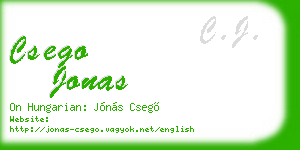 csego jonas business card
